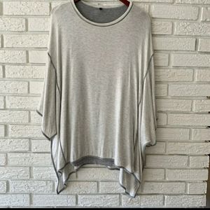 Capote Oversized Poncho Sweater Size Small Gray